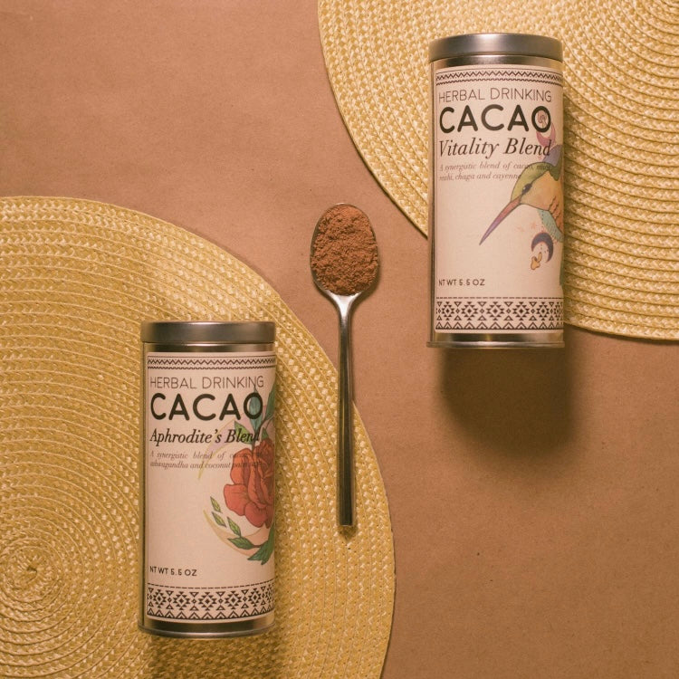 Set of 2 - Aphrodite & Vitality Cacao Powder Blend 60 Servings!