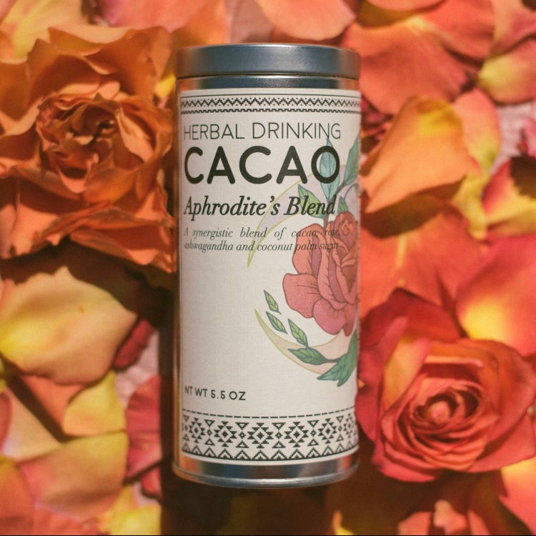 Herbal Drinking Cacao Powder - Ashwaganda & Rose Blend. 25 - 30 Doses!