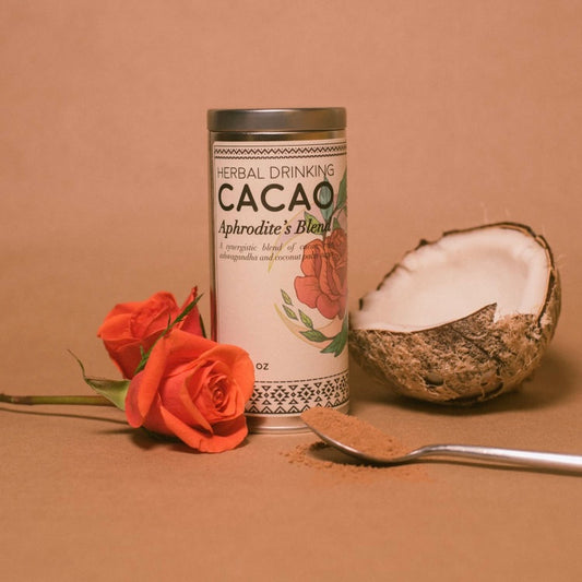 Herbal Drinking Cacao Powder - Ashwaganda & Rose Blend. 25 - 30 Doses!