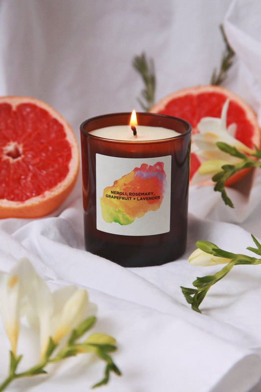 COMFORT Aromatherapy : Neroli, Rosemary, Grapefruit, Lavender Eco Soy Candle